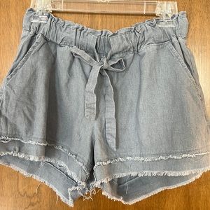 EUC Rewash Linen Blend Light Grey Shorts size M